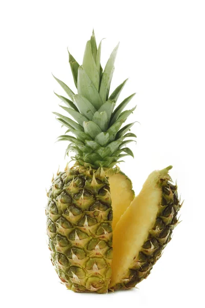 Čerstvý Ananas Izolované Bílém Pozadí — Stock fotografie