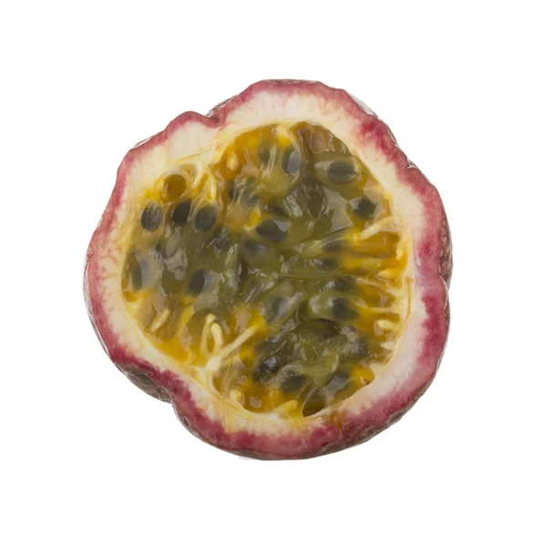 Γλυκό Φρούτο Του Πάθους Που Απομονώνονται Λευκό Φόντο — Φωτογραφία Αρχείου