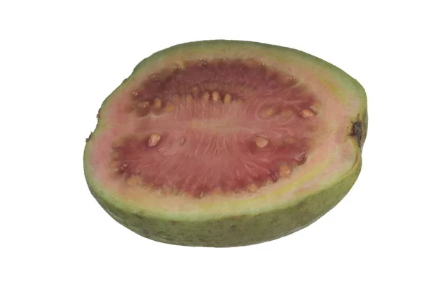 Guava Closeup Tayland Meyve Beyaz Izole Atış — Stok fotoğraf
