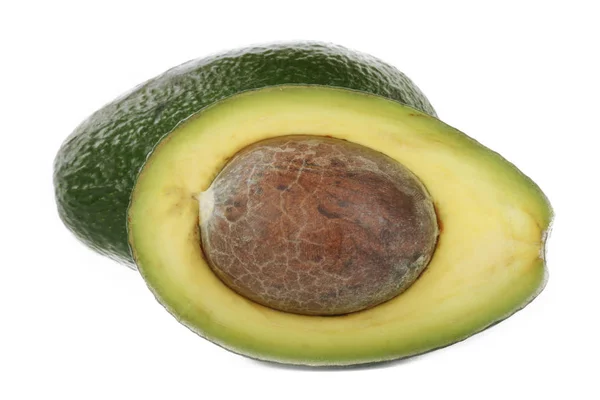 Verse Avocado Geïsoleerd Witte Achtergrond — Stockfoto