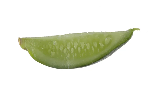 Stukje Komkommer Geïsoleerd Witte Achtergrond — Stockfoto