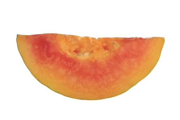 Fruto Papaya Aislado Sobre Fondo Blanco — Foto de Stock