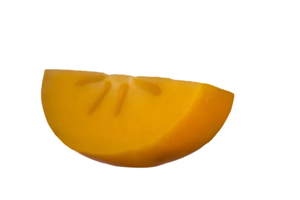 Søde Persimmon Isoleret Hvid Baggrund - Stock-foto