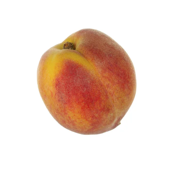 白い背景に孤立した熟した桃 — ストック写真