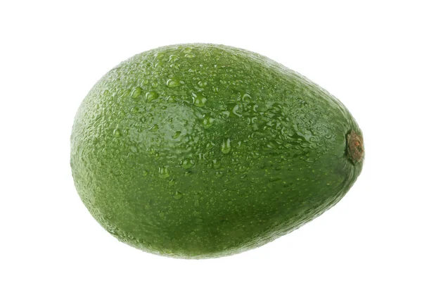 Frutto Avocado Maturo Isolato Bianco — Foto Stock