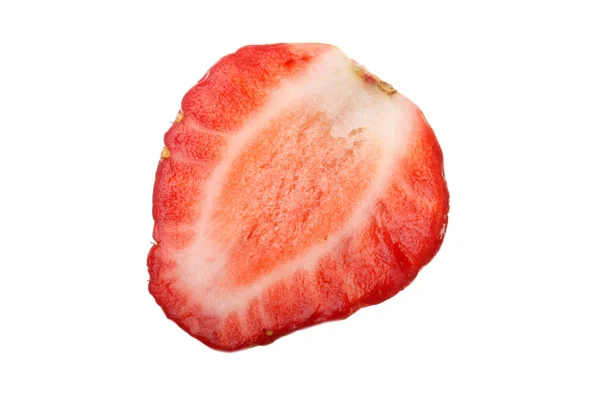 Pièce Fraise Isolée Sur Fond Blanc — Photo