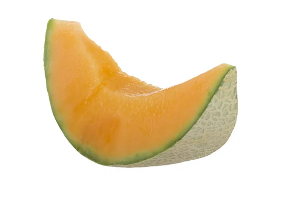 Närbild Melon Isolerad Vit Bakgrund — Stockfoto