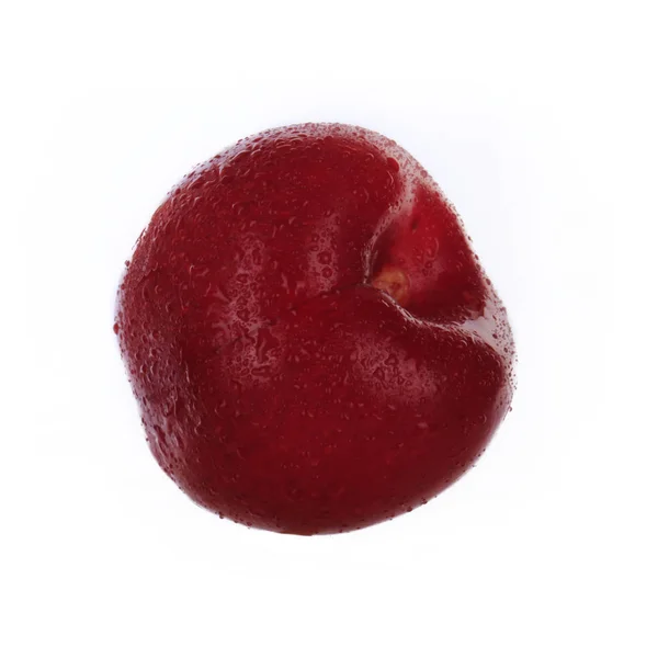 Closeup Cherry Isolated White Background — Stock Photo, Image