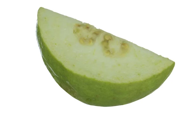 Primo Piano Guava Colpo Frutta Thailandese Isolato Bianco — Foto Stock