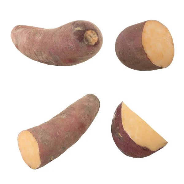 Close Van Zoete Aardappel Voedsel Achtergrond — Stockfoto