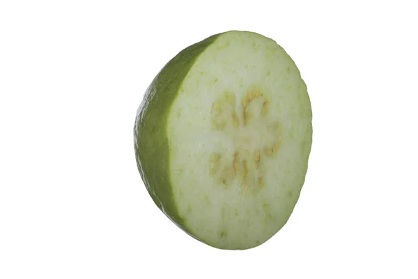 구아바의 클로즈업 흰색에 과일의 — 스톡 사진