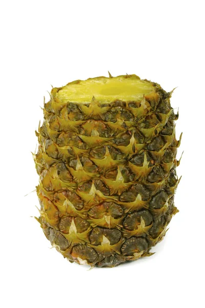 Řez Ananas Izolované Bílém Pozadí — Stock fotografie