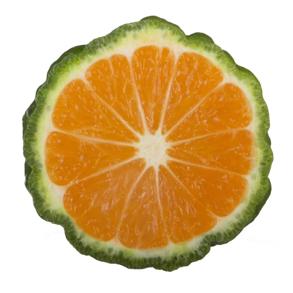 卡菲尔的特写 绿色柑橘类水果的镜头 — 图库照片