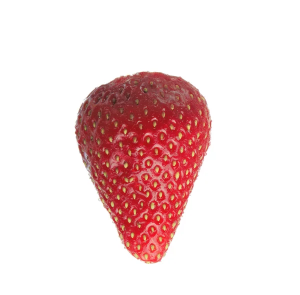 白を基調とした赤い熟したイチゴ — ストック写真