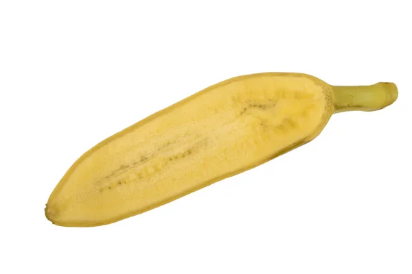 Nahaufnahme Von Banane Isoliert Auf Weißem Hintergrund — Stockfoto