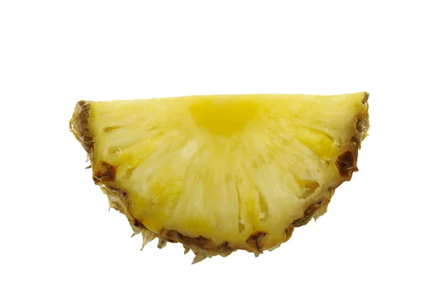 Snijd Van Ananas Geïsoleerd Witte Achtergrond — Stockfoto