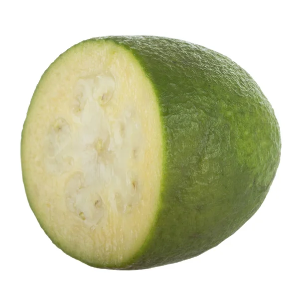 Feijoa Fresco Isolado Sobre Fundo Branco — Fotografia de Stock