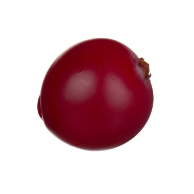 Beyaz arka planda izole kızılcık yakın çekim 