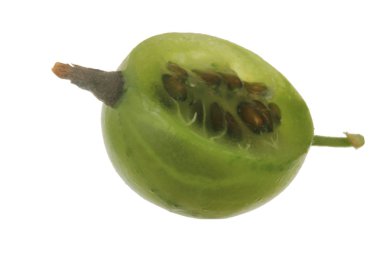 Beyaz arka planda izole bektaşi üzümü yakın çekim