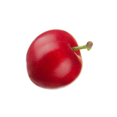 Beyaz arka planda izole kiraz Yakın çekim 