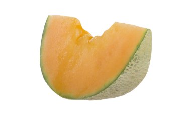 Beyaz arka plan üzerinde izole kavun closeup