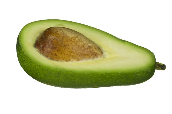 Metà Avocado Isolato Sfondo Bianco — Foto Stock