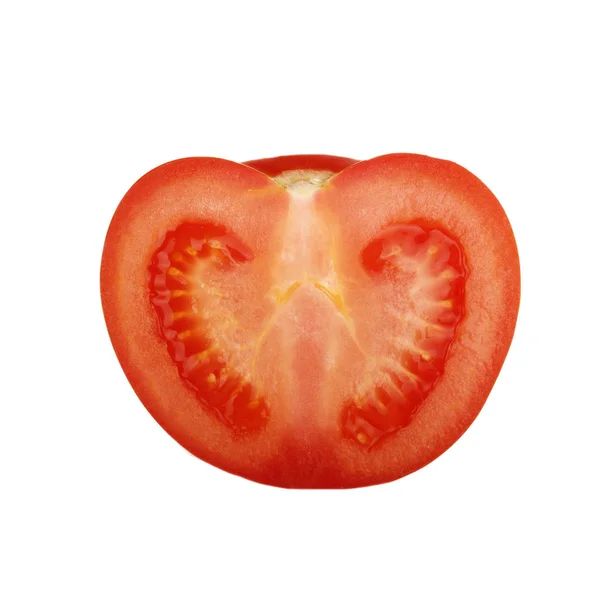 Stück Tomate Isoliert Auf Weißem Hintergrund — Stockfoto