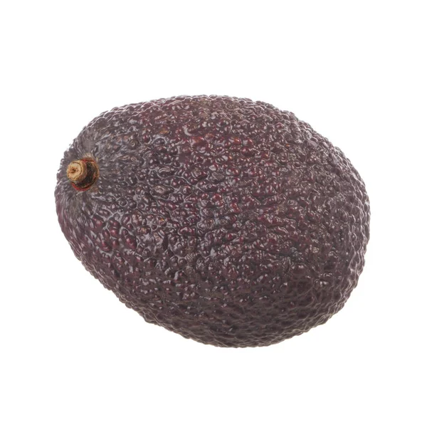 Fruta Abacate Madura Isolada Sobre Branco — Fotografia de Stock