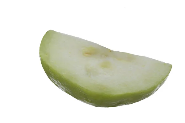 Closeup Guavy Izolovaný Bílém Pozadí — Stock fotografie