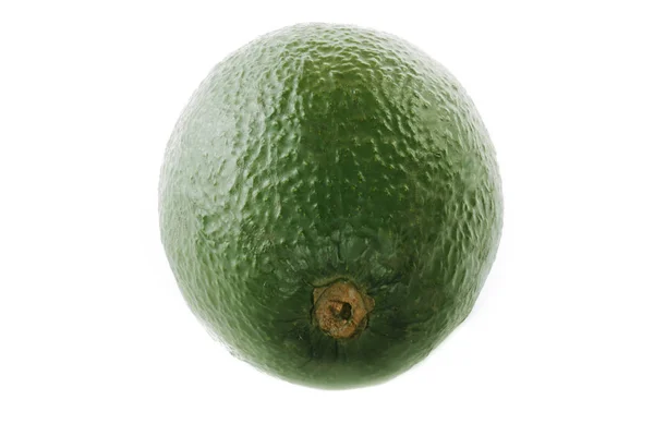 Frutto Avocado Maturo Isolato Bianco — Foto Stock