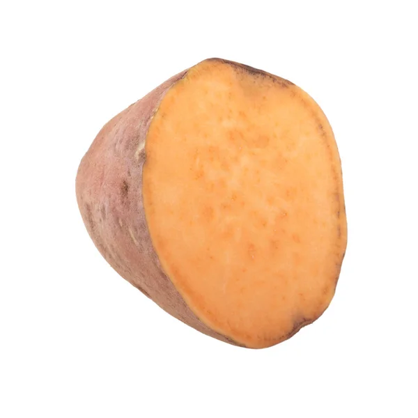 Сладкий Картофель Белом Фоне — стоковое фото
