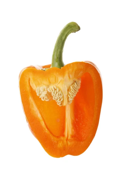 Closeup Bell Pepper Isolated White Background Close — Stock Photo, Image