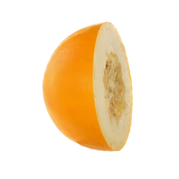 Nahaufnahme Von Melone Isoliert Auf Weißem Hintergrund — Stockfoto