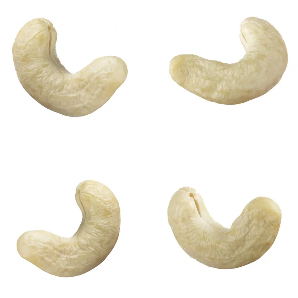 Cashewnüsse Isoliert Auf Weißem Hintergrund — Stockfoto