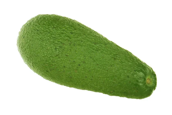 Frutto Avocado Maturo Isolato Bianco — Foto Stock