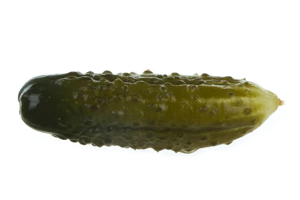Ingemaakte Komkommer Geïsoleerd Witte Achtergrond — Stockfoto