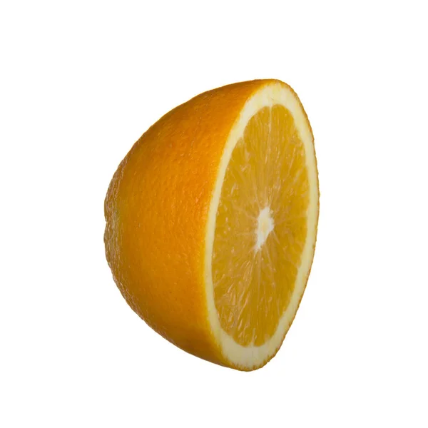 Gros Plan Orange Isolé Sur Fond Blanc — Photo