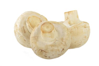 Beyaz arka plan üzerinde izole olgun ham mantar