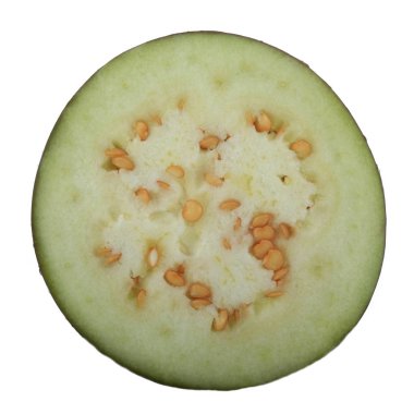 Patlıcan dilim beyaz arka plan üzerinde izole