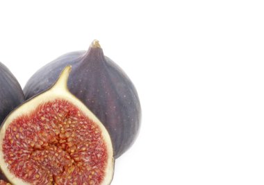 Tatlı olgun incir meyve izole beyaz arka plan üzerinde