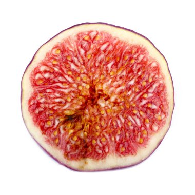 Beyaz arka plan üzerinde izole tatlı incir parça