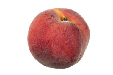 olgun şeftali beyaz arkaplanda izole