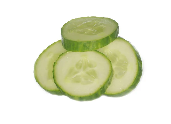 Closeup Sliced Cucumbers Food Background — Stock Photo, Image