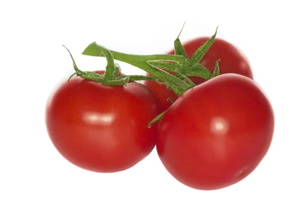 Tomates Mûres Rouges Isolées Sur Fond Blanc — Photo