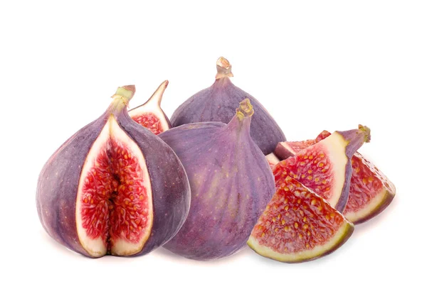 Zoete Rijpe Vijgen Fruit Geïsoleerd Witte Achtergrond — Stockfoto