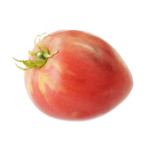 白色背景下的红色成熟番茄 — 图库照片