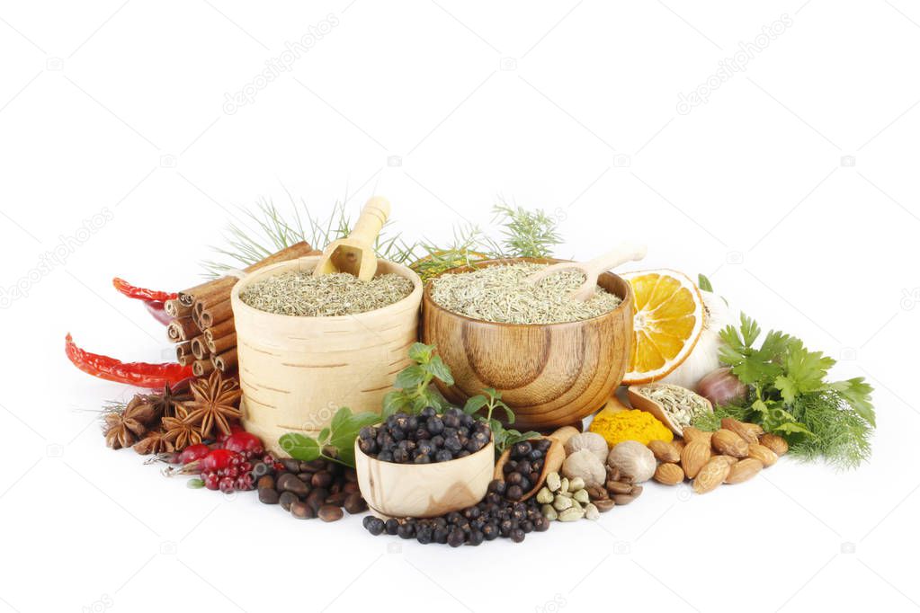 Variety of spices for tasty cooking