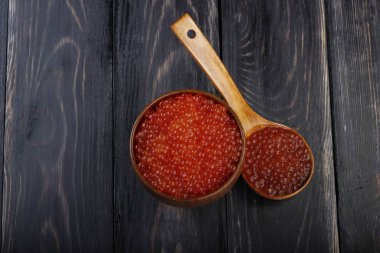 Kırmızı havyar yakın çekim 