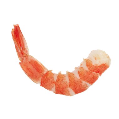 beyaz arka plan üzerinde izole haşlanmış karides