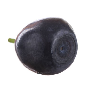 beyaz arka plan üzerinde izole olgun siyah bilberry 